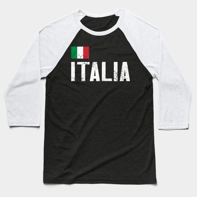 Italia Italian Flag Italiano Italy Family Baseball T-Shirt by E